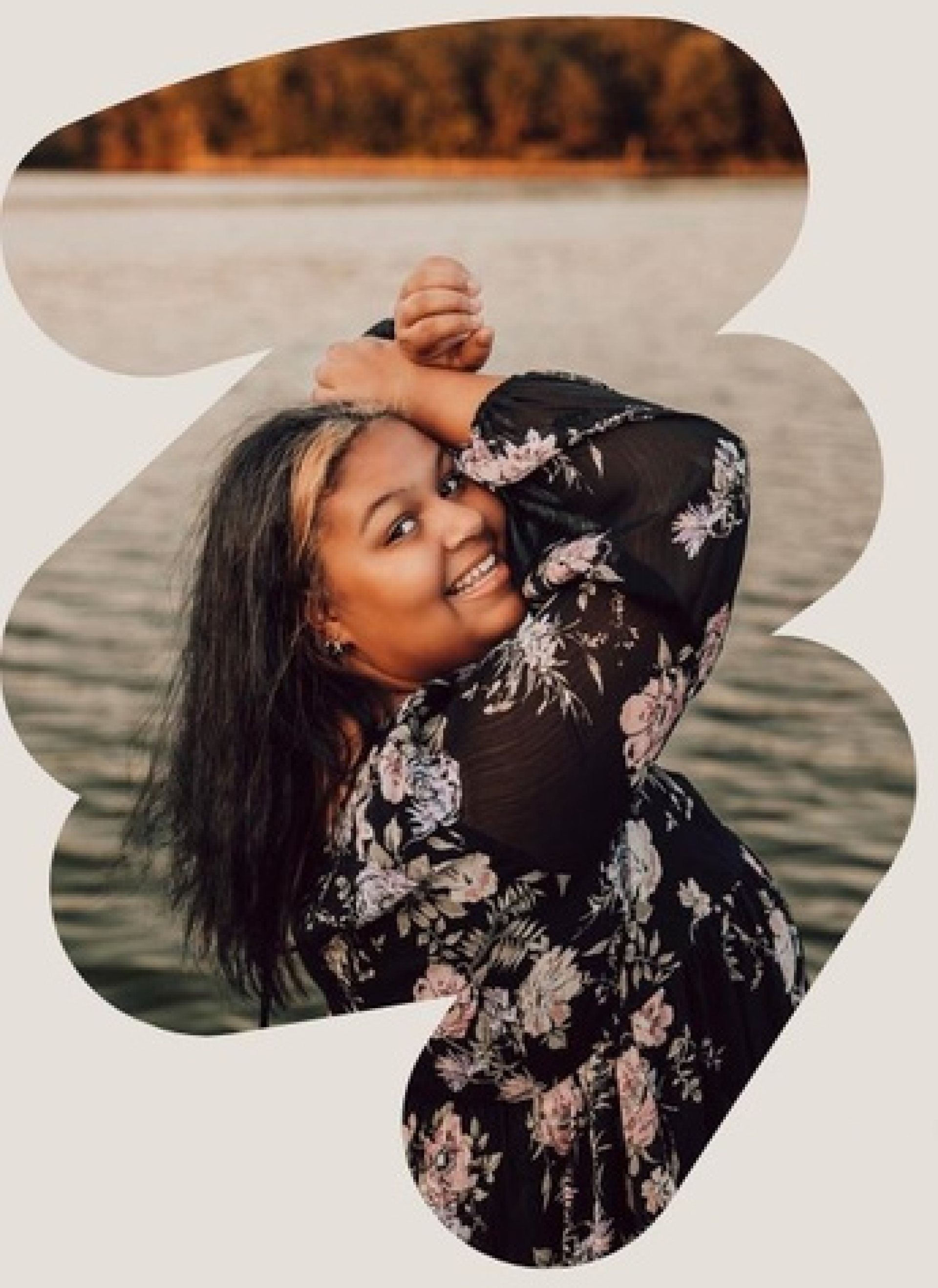 female student posing for senior photo