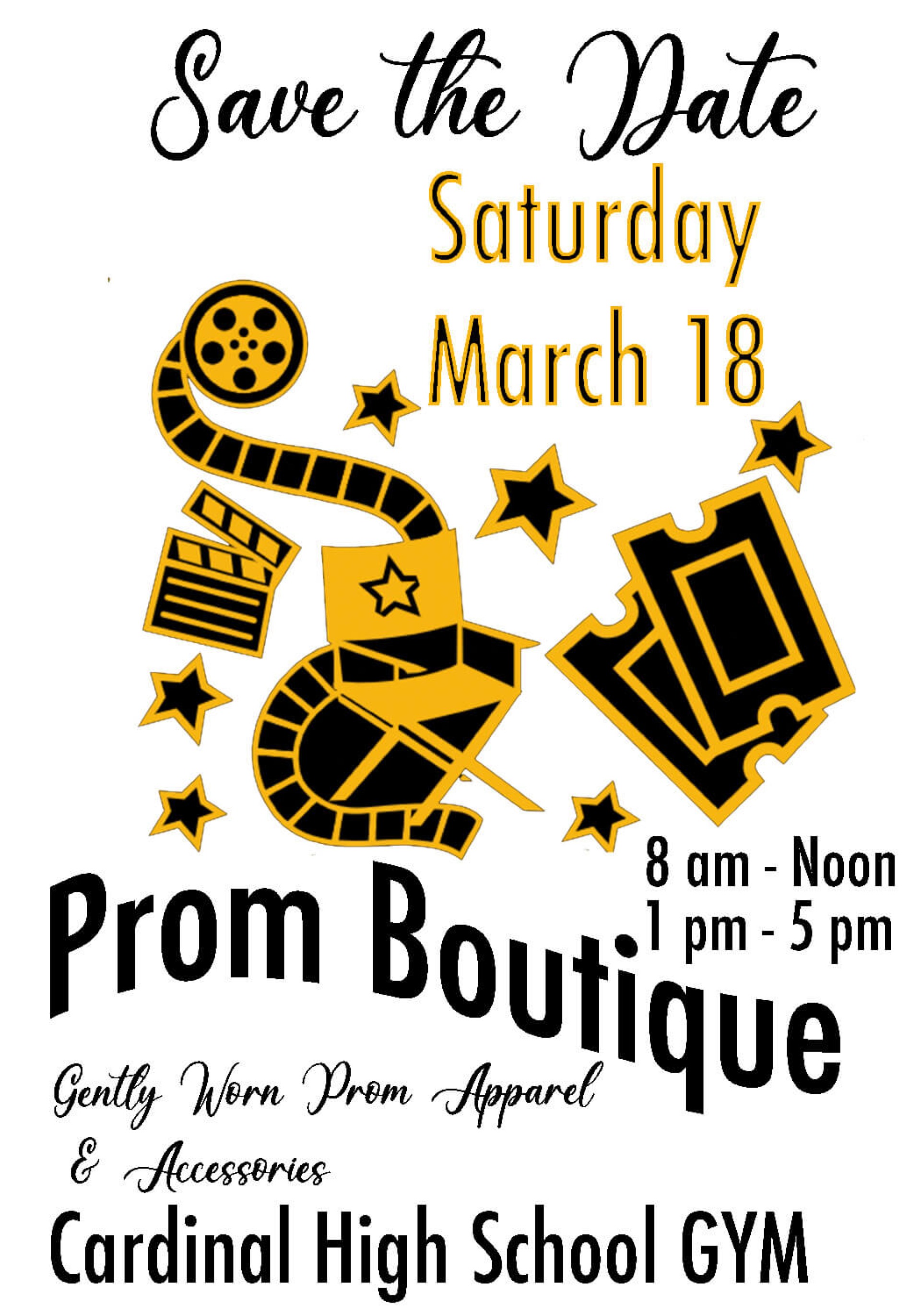 Save the Date March 18, 2023, for the Prom Boutique