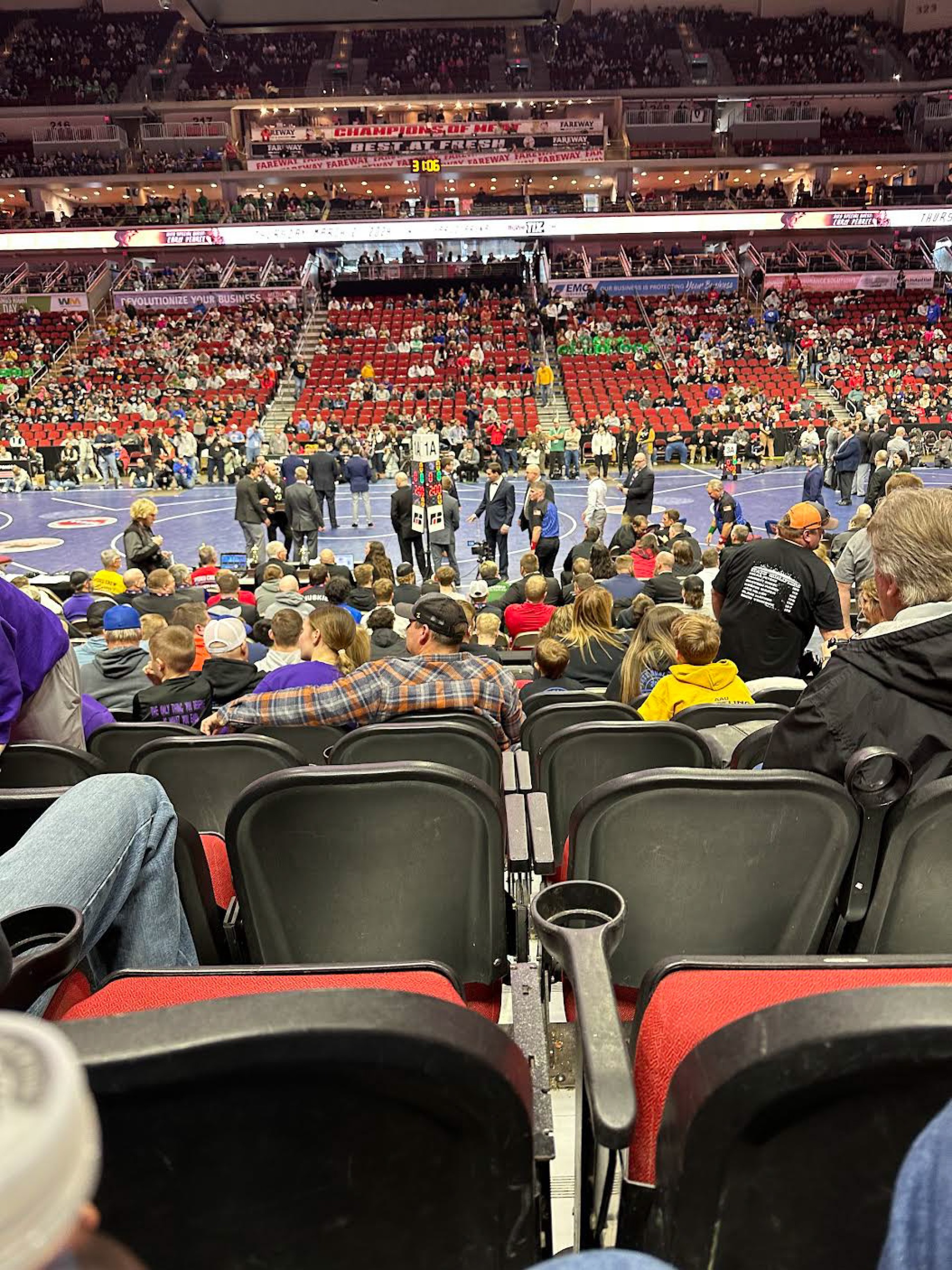Boys wrestlers at state competition